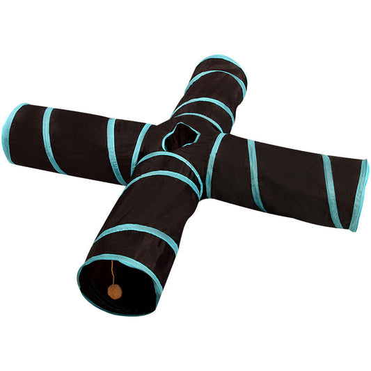 Pipers Pet Cat Tunnel Tube 3 4 Way Large Extra Long Big Collapsible Fun Game