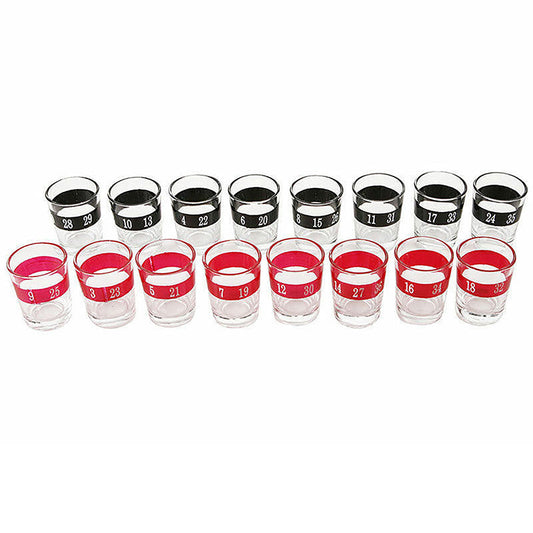 Pardy Bar Roulette Drinking Game Set Party KTV Gala Adult 16 Shot Glass