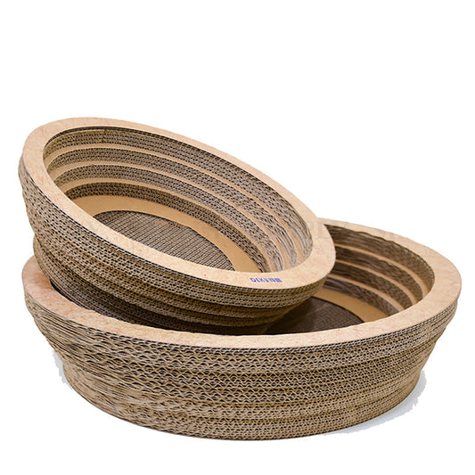 Pipers Cat Scratcher Round Cardboard Lounge Sofa Pet House Post Board Large Bed