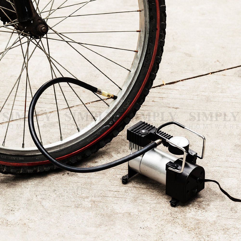 Car Air Compressor 12V Tyre Inflator Volt Pump 4WD 4x4 Pressure Gauge Deflator