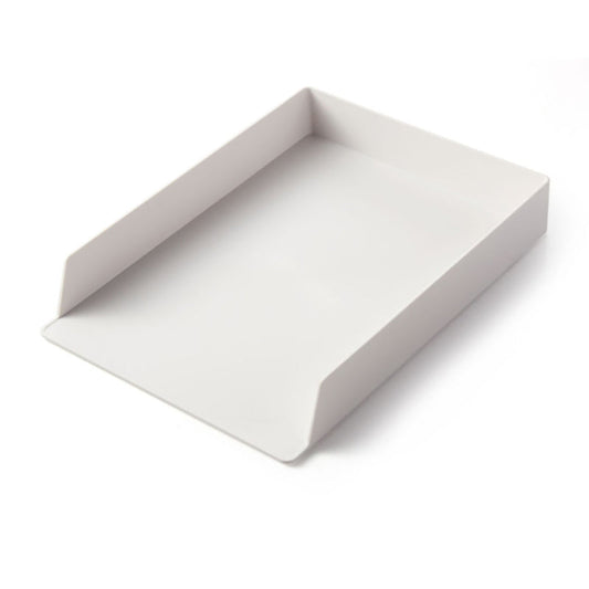 Lecluse Stackable Pull-Out Desk Organizer Letter Tray Organizer Set White Desk Accessories Organize File Document Tray Organizer