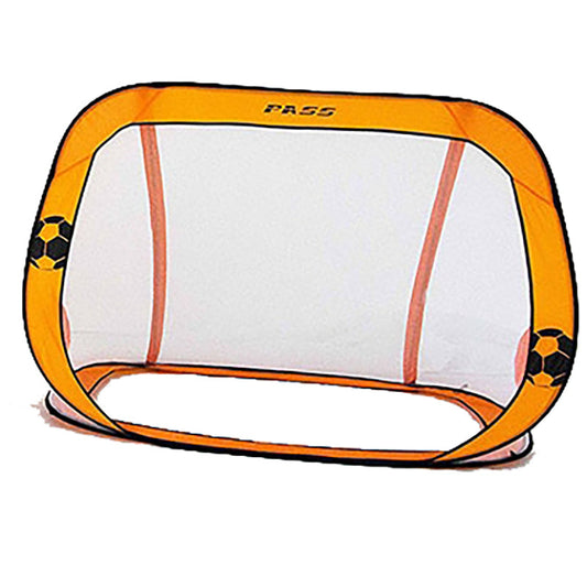 2x Pop Up Soccer Goals Football Net Kids Portable Mini Foldable Pop-Up Orange