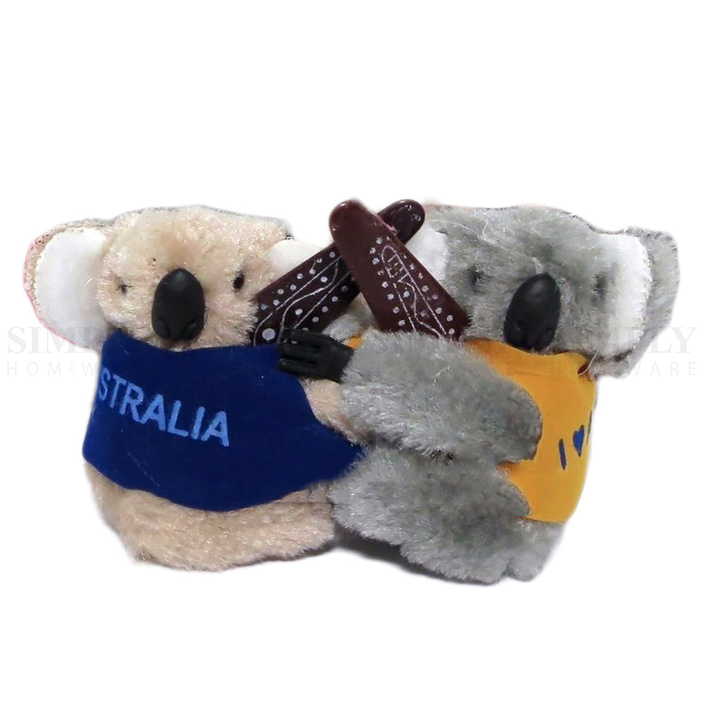 24x Australian Souvenirs Bulk Kangaroo Koala Clip Ons Keyrings Flag Aussie Grey - Simply Homeware