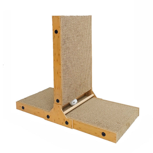 Pipers T Cat Scratcher Board Scratching Post Ball Toy Pad Indoor Pet Premium
