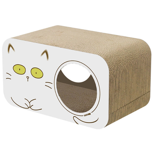 Pipers Cat Scratcher House Cats DIY Home Cardboard Scratching Post White Lounge