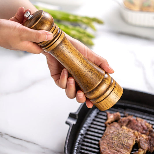 Lecluse Wood Pepper Grinder Pepper Mill Adjustable Coarseness Wooden Pepper mill Ceramic Grinding Mechanism Salt Mill Refillable