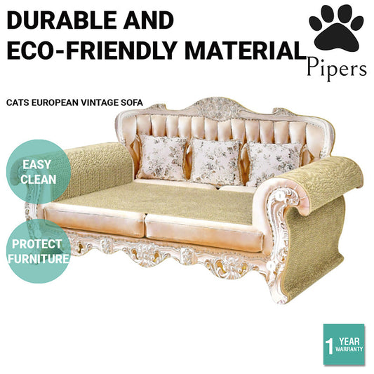 Pipers Cats Cat Scratcher European Vintage Styled Sofa Cardboard Sofa Durable