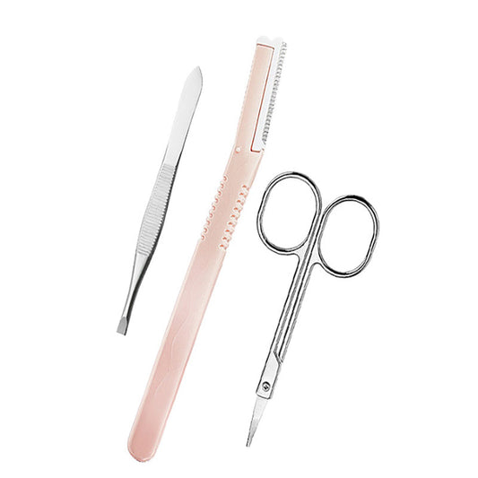 Lebeau 10 In 1 Eyebrow Razor Set Beauty Tool Eyelash Curler Hair Scissors Comb