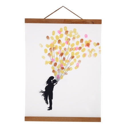 Lineguard Magnetic Poster Frame Hanger Clip Natural Teak Wood Poster Painting