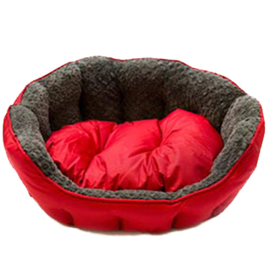 Dog Bed Cat Pet Beds Reversible Bedding Luxury Puppy Soft Waterproof Large Red