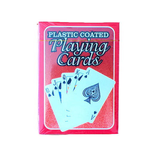 Playing Cards Decks Card Games Deck Blue & Red Box Deck of Plastic Coated Paper