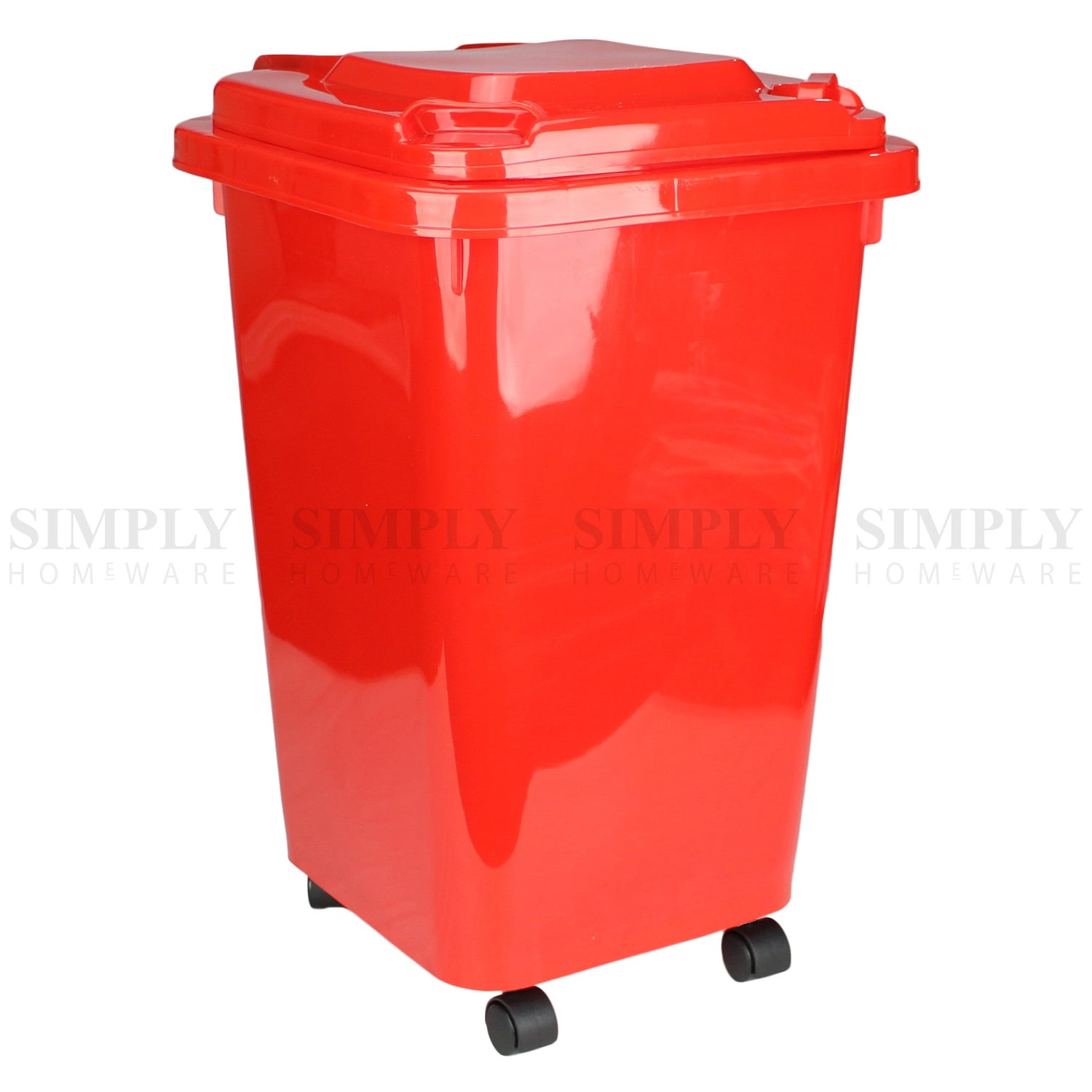 32L Mini Wheelie Bins Storage Bin Rubbish Trash Trolley Lid Wheels Dustbin Can - Simply Homeware