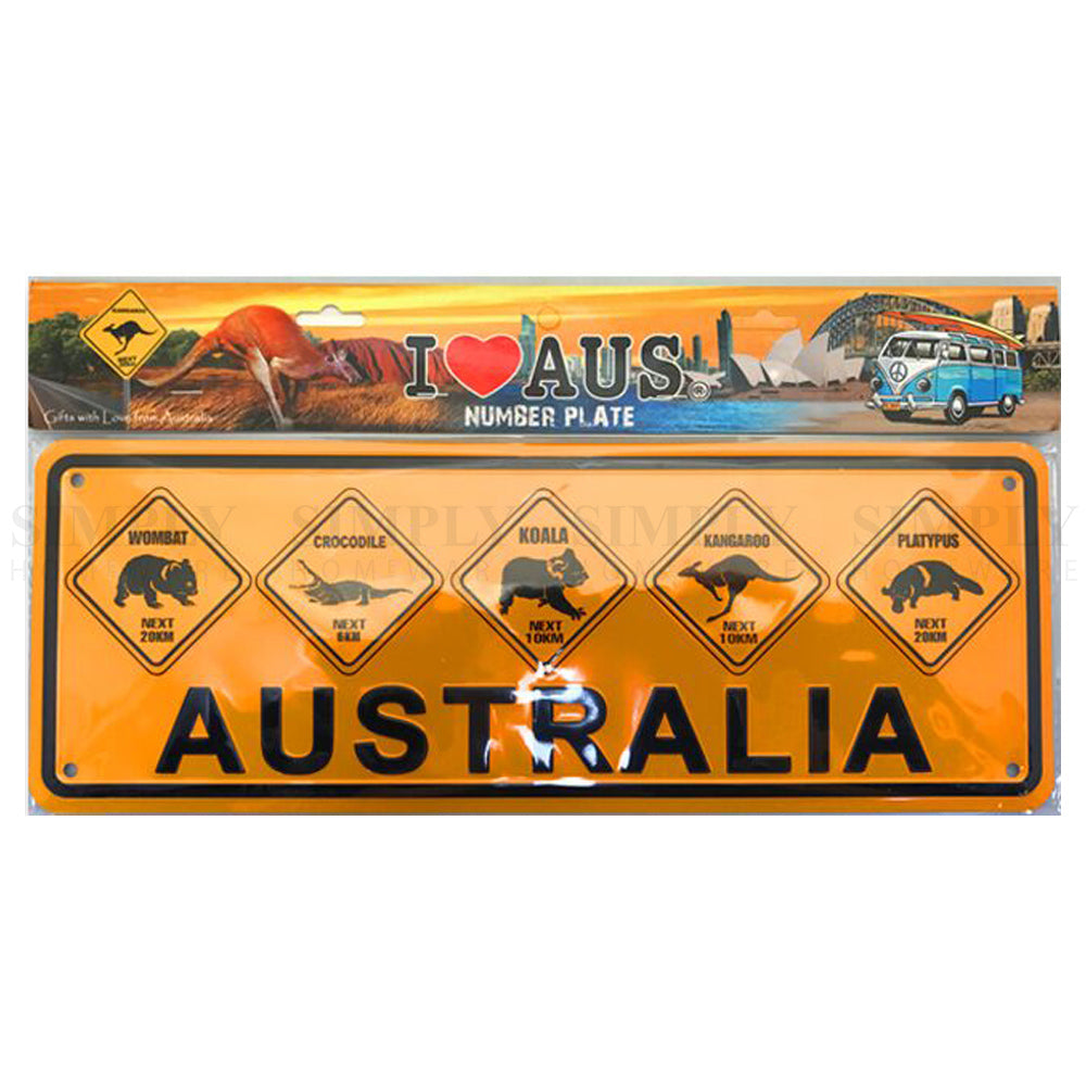Souvenir Australian Souvenirs Car Number Plate Novelty Metal Bulk Aussie Gift - Simply Homeware