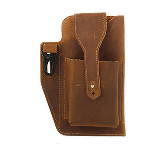 Crocox Tactical Waist Pack Leather Phone Holster For Men Belt Leather Cell Phone