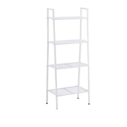 Lecluse 4-Tier Metal Ladder Shelf Mesh Bookcase Multifunctional Ladder-Shaped Pl
