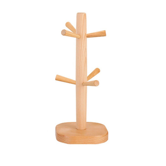 Lecluse Wooden Six Claw Cup Holder Beech Hanger Creative Cup Holder Drainage Rac