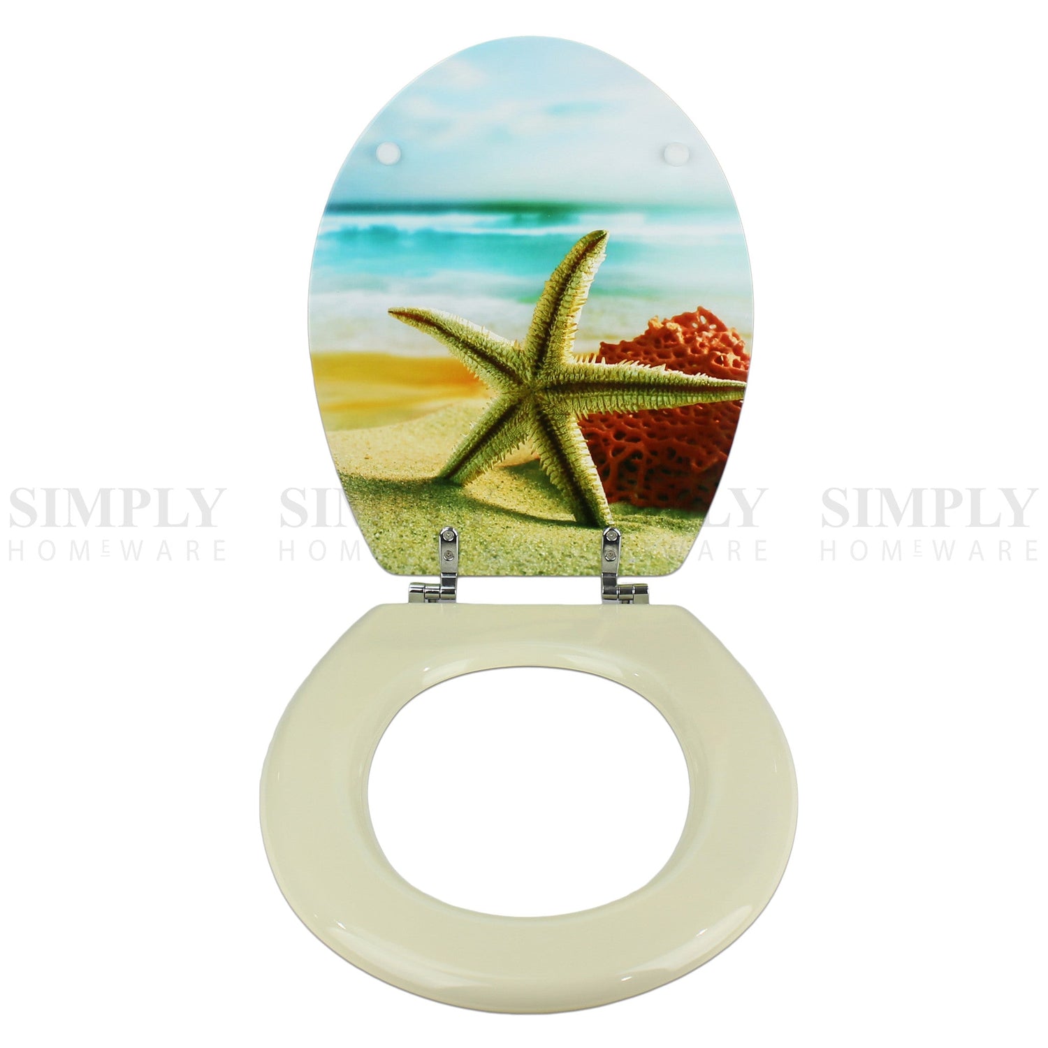 Toilet Seat and Cover Lid Designer Hard Bathroom Covers WC Bath Seat Lids - Simply Homeware