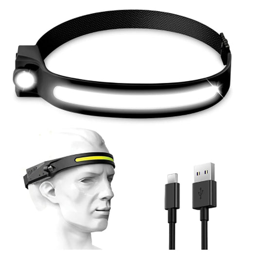 Crocox LED Headlamp Rechargeable LED Headlamp Illumination Waterproof Sensor Hea