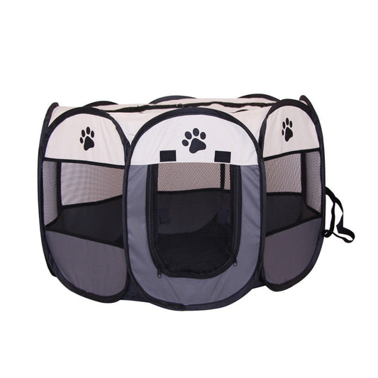 Pipers Pet Portable Playpen Tent Enclosure Exercise Cat Cage 8 Panels Dog Puppy