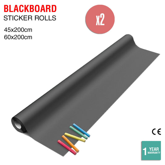 2x Blackboard Wall Sticker Decal Chalkboard Vinyl Adhesive Labels Removable DIY