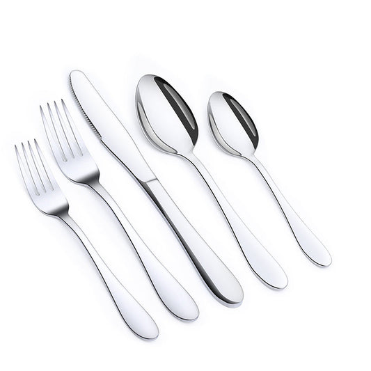 Stainless Steel Cutlery Set Silver Spoon Fork Knife Teaspoon Teafork Bulk Dinner
