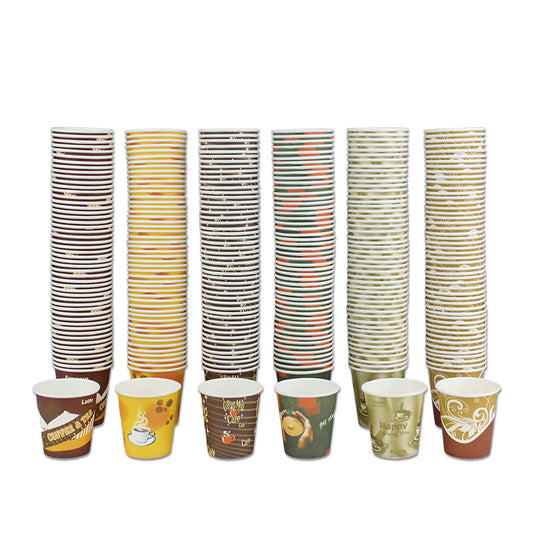 Disposable Coffee Espresso Paper Cup 4oz Shot Expresso Tasting Wall 120ml Bulk