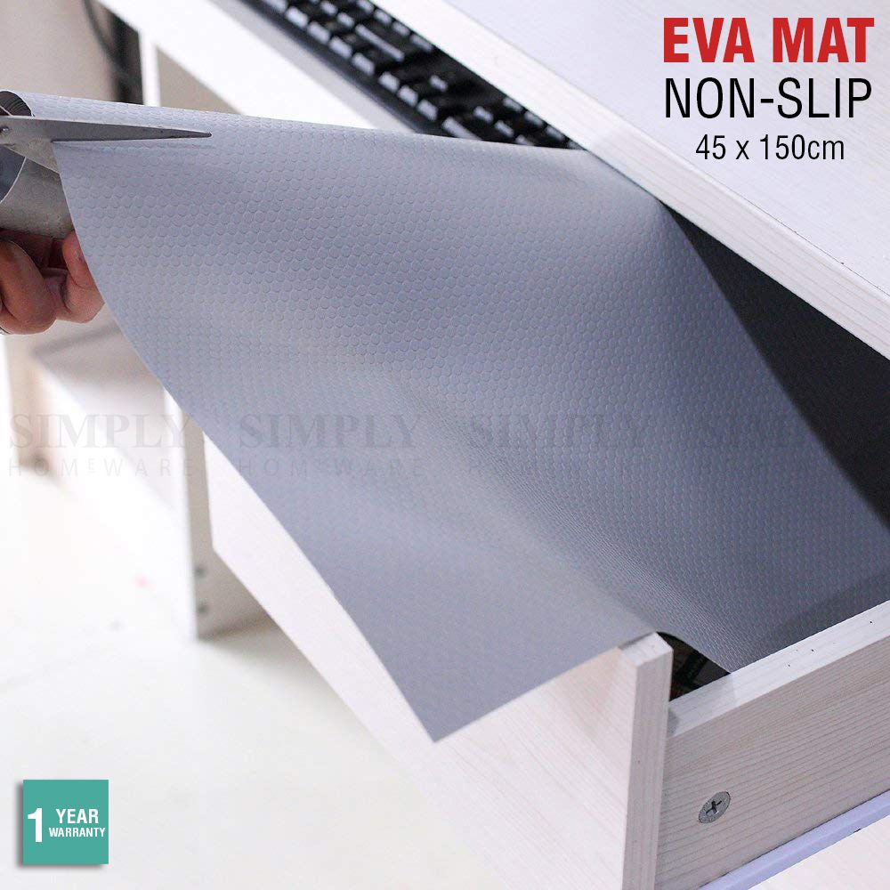 2x EVA Drawer Liner Non Slip Anti Mat Grip Roll Matting Cabinet Kitchen 45x150cm - Simply Homeware