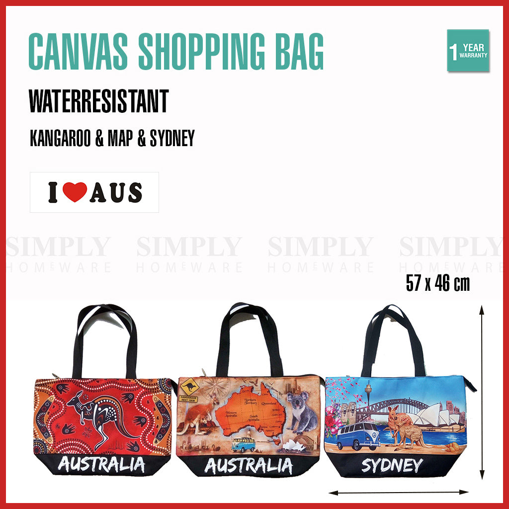 Shopping Bag Handbag Tote Canvas Shoulder Bag Women Large Capacity Australian AU - Simply Homeware