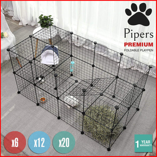 Pipers Pet Fence Cage Dog Puppy Playpen Enclosure Panels Customizable Foldable