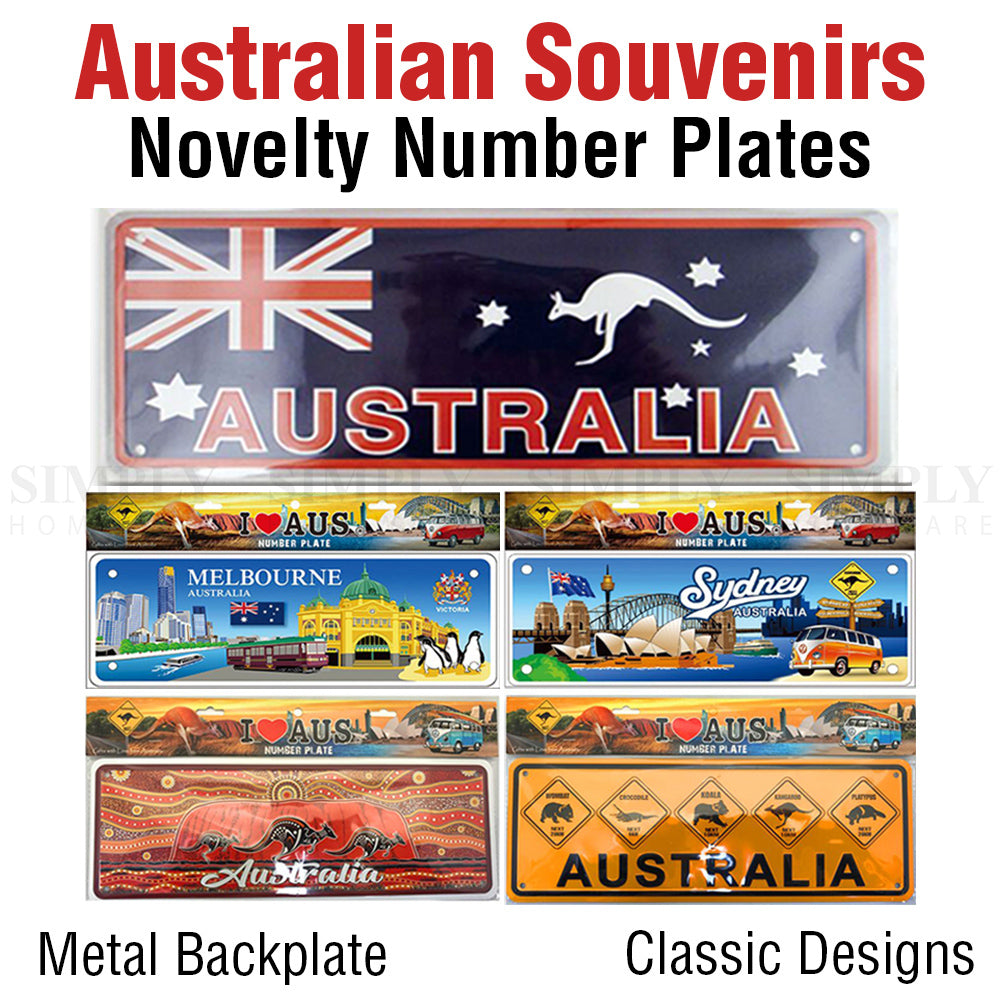 Souvenir Australian Souvenirs Car Number Plate Novelty Metal Bulk Aussie Gift - Simply Homeware