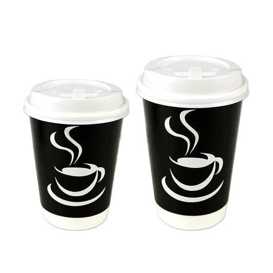 Disposable Coffee Cups 8oz 12oz 16oz Takeaway Paper Double Wall Take Away Bulk