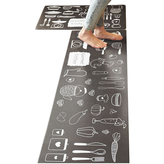 Lecluse Kitchen Non-Slip Mat Home Floor Carpet Rug Waterproof Anti-Oil PVC