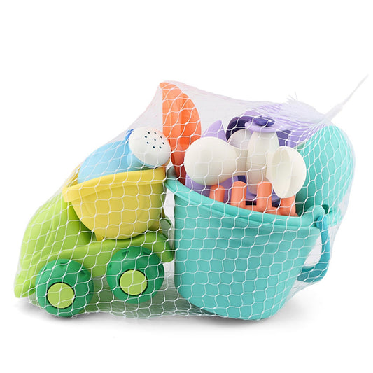 Truboo Kids Beach Toys Sand Water Play Set With Bucket And Mesh Bag Soft Plastic