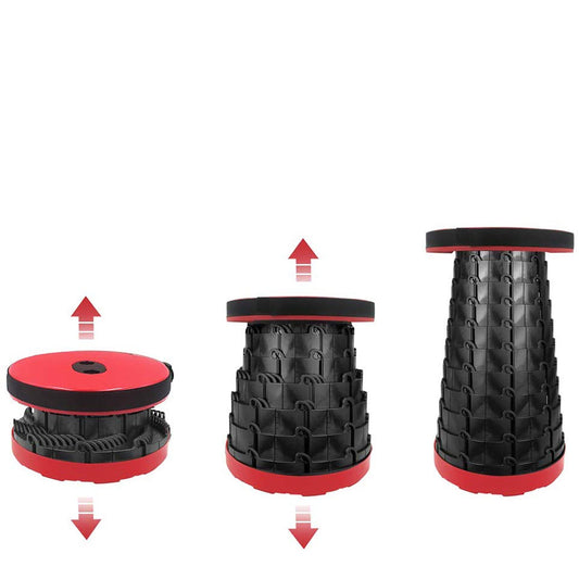 Crocox Portable Folding Stool Camping Telescopic Chair Stand Bar Step Travel Fis