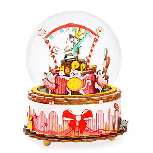 Lineguard DIY Music Box 3D Wooden Puzzle Assembled Craft Building Blocks Toy