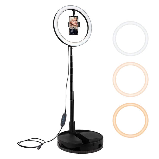 Kartech Ring Light Stand Foldable LED Diffuser Selfie Live Streaming YouTube