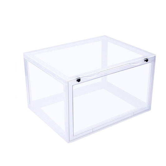 Meur Sneaker Display Cases Magnetic Shoe Box Storage Stackable Clear Rack Cubes