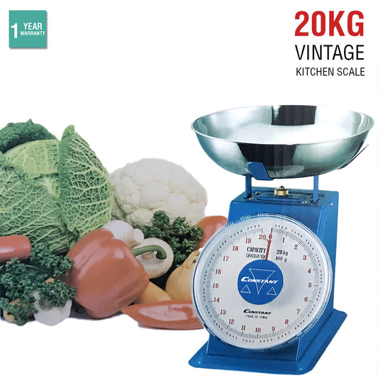 20kg Vintage Kitchen Scale Mechanical Weight Fruit Meat Retro Food Metal Scales