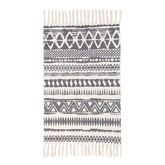 Lecluse Cotton Area Rug Living Room Mat Hand Woven Floor Carpet Round/Rectangle