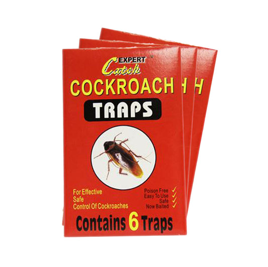 3x Cockroach Trap Lure Bait Sticky Traps Glue Pest Control Cockroaches Insect