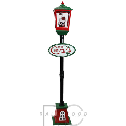 184cm Lamp Christmas Decoration Large Street Light Red White Snow Musical LED