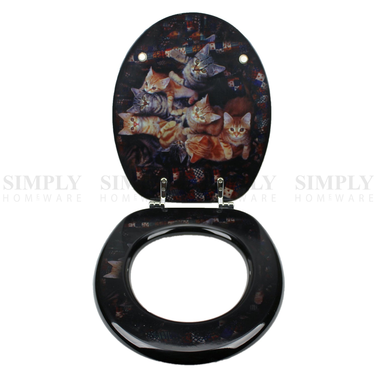 Toilet Seat and Cover Lid Designer Hard Bathroom Covers WC Bath Seat Lids - Simply Homeware