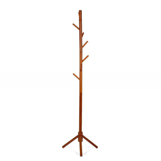 Wooden Coat Stand Rack Clothes Hanger Hat Tree White Jacket Bag Umbrella Hook