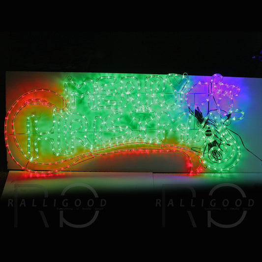 Merry Christmas Xmas Light Sign Large 100cm LED Lights Bright Decoration Indoor