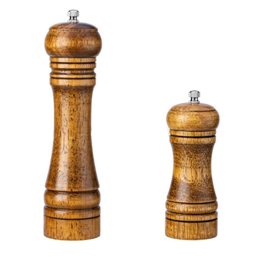 Lecluse Wood Pepper Grinder Pepper Mill Adjustable Coarseness Wooden Pepper mill Ceramic Grinding Mechanism Salt Mill Refillable