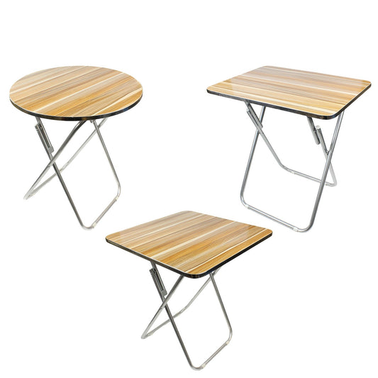 Round Folding Table Trestle Portable Foldable Camping Picnic Square Rectangular