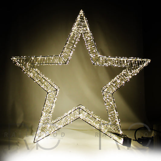 Christmas Star Light 75cm LED Lights Bright Decoration Indoor Warm White Metal