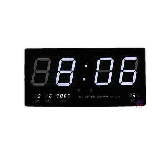 Jumbo Digital Clock Large Wall Clocks LED Display Alarm Thermometer Calendar AU