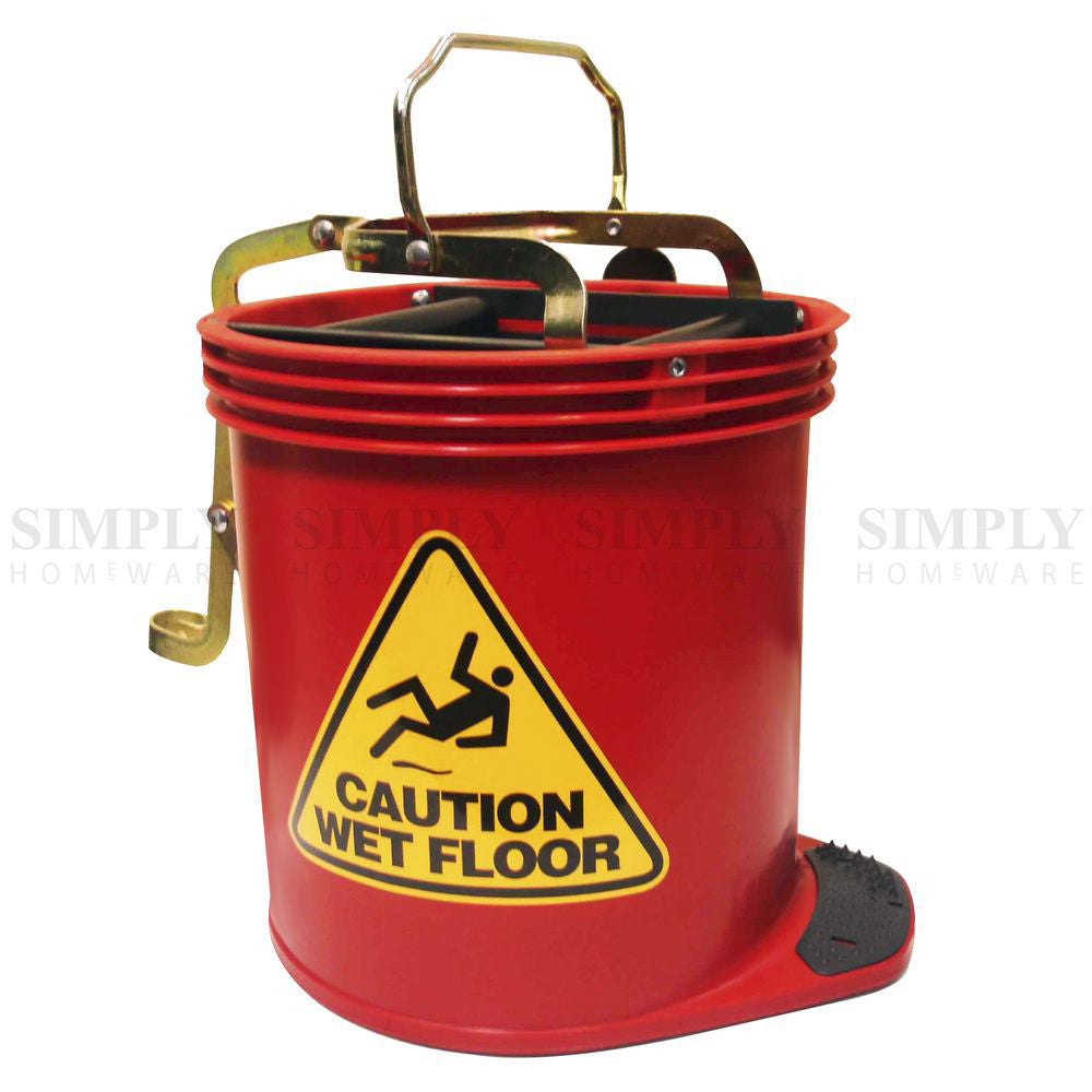 Mop Bucket Wringer Buckets 16L Heavy Duty Commercial Cleaning Supplies Home - Simply Homeware